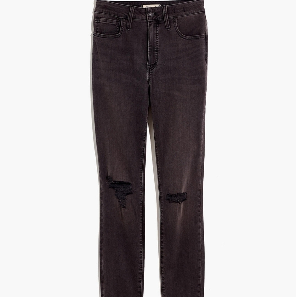 Madewell Curvy High Rise Skinny Jeans Black 37 Waist Size 24